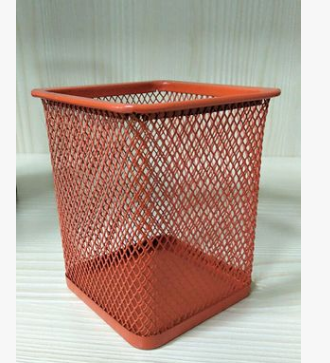 【厂家直销】【厂家批发】金属铁网文具方形彩色垃圾桶纸篓