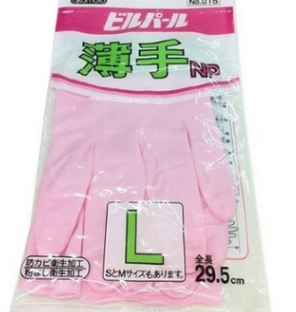 日本进口家居清洁用具 清洁用品 日本进口薄款橡胶手套 大号