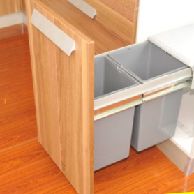 宋派环保家用厨房橱柜嵌入式隐藏抽拉式橱柜垃圾桶分类储物收纳桶