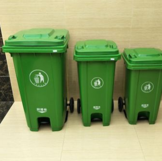 安瑞塑业100L脚踏垃圾桶 市政户外环卫四分类塑料垃圾桶