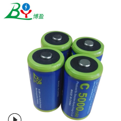 二号充电电池C型电池C5000mAh镍氢电池 低自放高容量C5000mAh电池