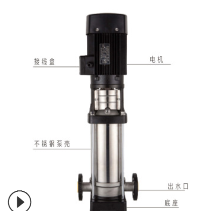 【厂家直销】0.37KW不锈钢多级泵CDL/CDLF立式多级高压离心泵