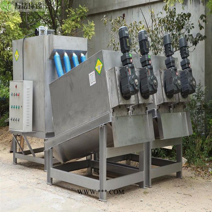 市政污泥处理设备叠螺机403 大型污泥脱水机 不锈钢污水压滤机
