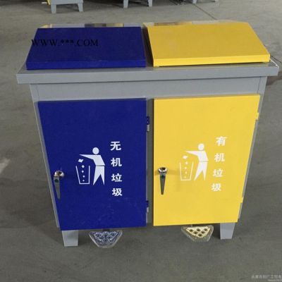 环卫带盖钢板垃圾桶 室外环卫分类垃圾桶 城市道路果皮箱垃圾桶