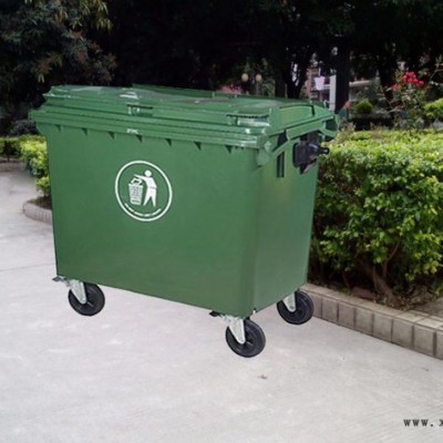 云浮物业小区环卫大号垃圾车果皮桶价格 麦穗P-W103 660L塑料垃圾桶厂家报价