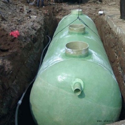 玻璃钢缠绕化粪池 一体化污水处理设备 地埋式污水处理设备 玻璃钢化粪池-河北利安