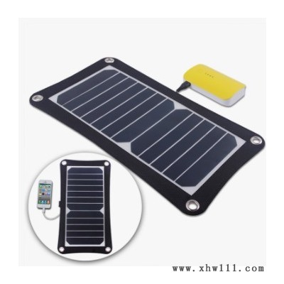 6W sunpower太阳能高效便携式小蛮腰手机移动电源USB充电板充电器